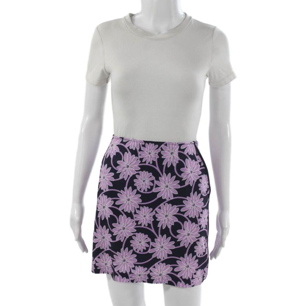 Golftini Womens Mini A-Line Skort Black Floral Size 6